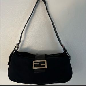 FENDI BAGUTTE VINTAGE NYLON PURSE